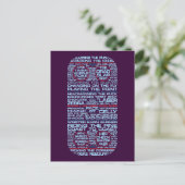 Carte Postale Typographie de patinoire de hockey (Debout devant)