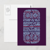 Carte Postale Typographie de patinoire de hockey (Devant / Derrière)