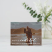 Carte Postale Typographie de police de luxe Romantic Beach Photo (Debout devant)