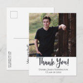 Carte Postale Typographie de remerciement de remise de diplôme c (Devant / Derrière)