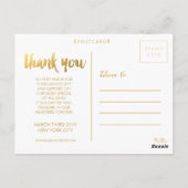 Carte Postale Typographie de script de Merci à huile de citron (Dos)