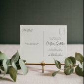 Carte Postale Typographie de script moderne Photo Graduation Car