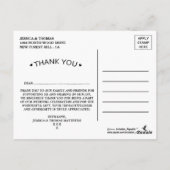 Carte Postale Typographie de tableau moderne Mariage Merci (Dos)