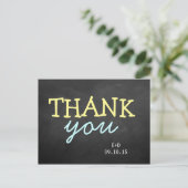 Carte Postale Typographie de tableau moderne Mariage Merci (Debout devant)