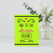 Carte Postale Typographie des devis | Et Alors L'Aventure Commen (Debout devant)