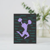 Carte Postale Typographie des termes les plus favorables (Debout devant)