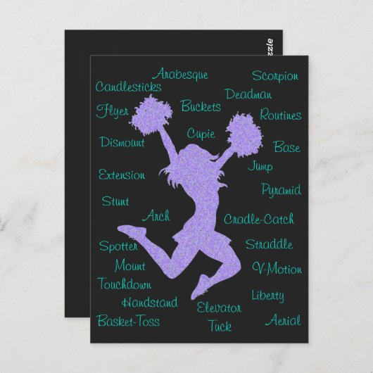 Carte Postale Typographie des termes les plus favorables (Devant / Derrière)