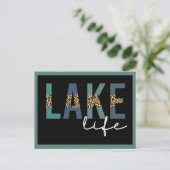 Carte Postale Typographie d'impression de Lake Life Cheetah (Debout devant)