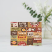 Carte Postale Typographie du café (Debout devant)