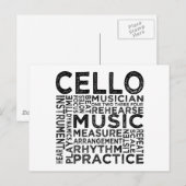 Carte Postale Typographie du Cello (Devant / Derrière)