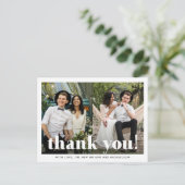 Carte Postale Typographie du Merci Mariage fantastique Deux phot (Debout devant)