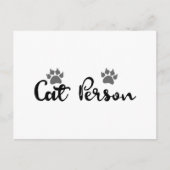 Carte Postale Typographie d'une personne de chat (Devant)