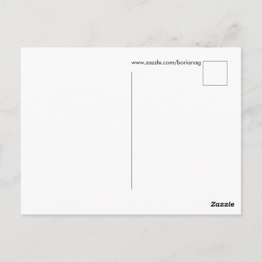 Carte Postale Typographie esthétique Feuille du printemps vert (Dos)