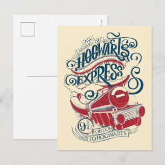 Carte Postale Typographie exprès de Harry Potter | Hogwarts