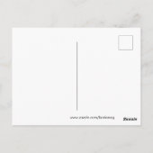 Carte Postale Typographie florale géométrique moderne - Rose ble (Dos)