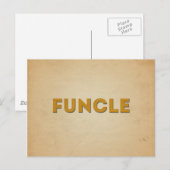 Carte Postale Typographie inspirée par la Rétrographie de Funcle (Devant / Derrière)