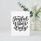 Carte Postale Typographie Joyeuses Vibrations (Debout devant)