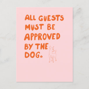 Carte Postale Typographie manuscrite avec illustration de chien
