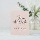 Carte Postale Typographie manuscrite moderne mariage noir blanc (Debout devant)