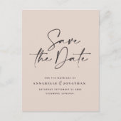 Carte Postale Typographie manuscrite moderne mariage noir blanc (Devant)