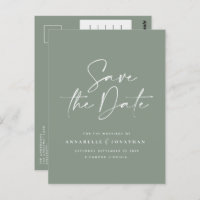 Typographie manuscrite moderne mariage vert