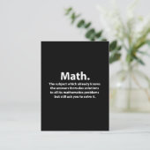 Carte Postale Typographie Mathématique Drôle De Maths (Debout devant)