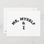 Carte Postale Typographie Me Moi Et Moi (Devant / Derrière)