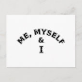 Carte Postale Typographie Me Moi Et Moi (Devant)