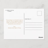 Carte Postale Typographie minime d'or Arch Photo Noël (Dos)