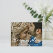 Carte Postale Typographie moderne Changement de plan mariage (Debout devant)