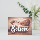 Carte Postale Typographie moderne Croire photo de vacances (Debout devant)