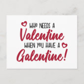 Carte Postale Typographie moderne Fête de la Saint-Galentin (Devant)