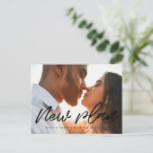 Carte Postale Typographie moderne Mariage nouveau plan (Debout devant)