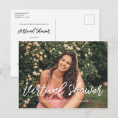 Carte Postale Typographie moderne Photo de la douche nuptiale vi (Devant / Derrière)