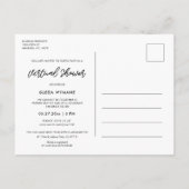 Carte Postale Typographie moderne Photo de la douche nuptiale vi (Dos)