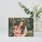 Carte Postale Typographie moderne Photo de la douche nuptiale vi (Debout devant)