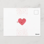 Carte Postale Typographie moderne Saint Valentin Amour Cœur Roug (Dos)