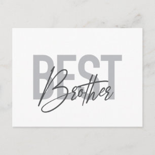 Carte Postale Typographie moderne, simple, cool de Best Brother