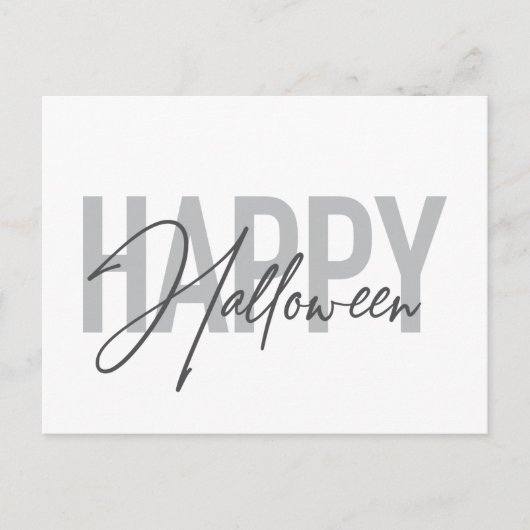 Carte Postale Typographie moderne, simple, cool de Happy Hallowe (Devant)