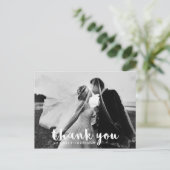 Carte Postale Typographie Moderne Simple | Remerciement de Photo (Debout devant)