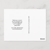 Carte Postale Typographie Moderne Simple | Remerciement de Photo (Dos)