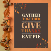Carte Postale Typographie moderne Thanksgiving
