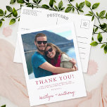 Carte Postale Typographie moderne Viva Magenta Photo minimaliste<br><div class="desc">Dites merci avec style avec ces photos mariages modernes et très tendance merci les cartes postales. Le design est facile à personnaliser avec votre propre libellé et votre famille et vos amis seront ravis quand ils recevront ces fabuleux remerciements. Les éléments correspondants se trouvent dans la collection.</div>