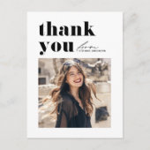 Carte Postale Typographie noir Retro Merci de diplôme de photogr (Devant)