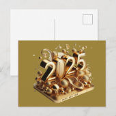 Carte Postale typographie or (Devant / Derrière)