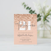 Carte Postale Typographie pailletée pêche moderne féminine 21 an (Debout devant)