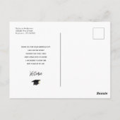 Carte Postale Typographie Photo Merci diplômé (Dos)