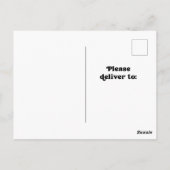 Carte Postale Typographie rétro | Faire-part de déplacement (Dos)
