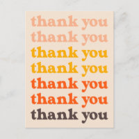 Typographie Rétro Simple Merci Peach et Jaune
