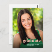 Carte Postale Typographie Rose moderne de l'or 2023 Diplôme Phot (Devant / Derrière)